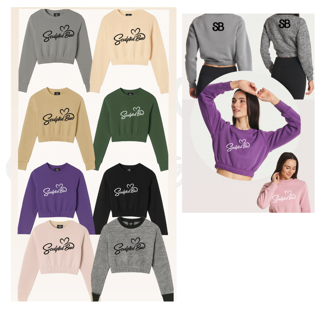 SculptedBae cropped sweatshirts: