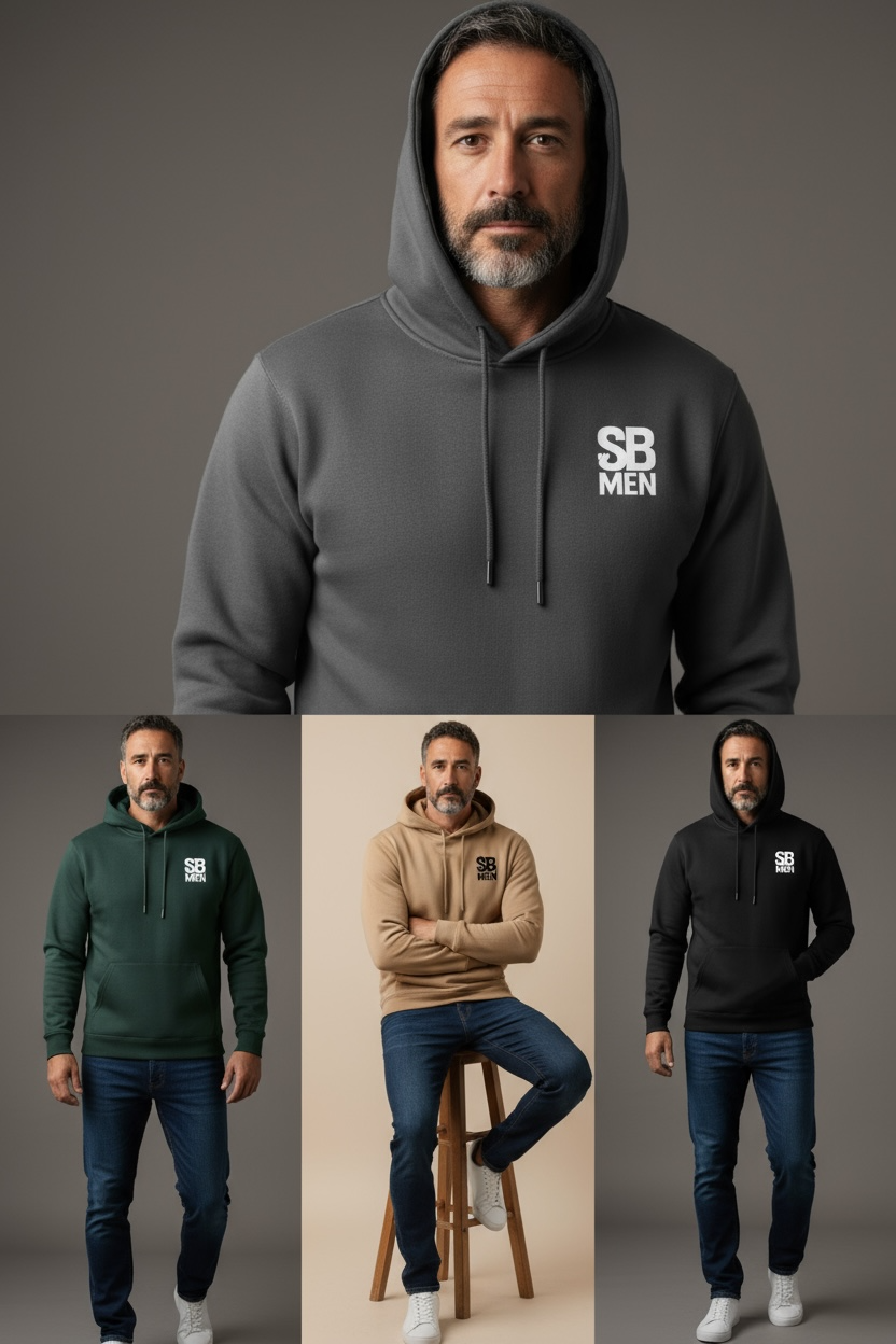 SculptedBae Men Essential Lightweight Hoodie