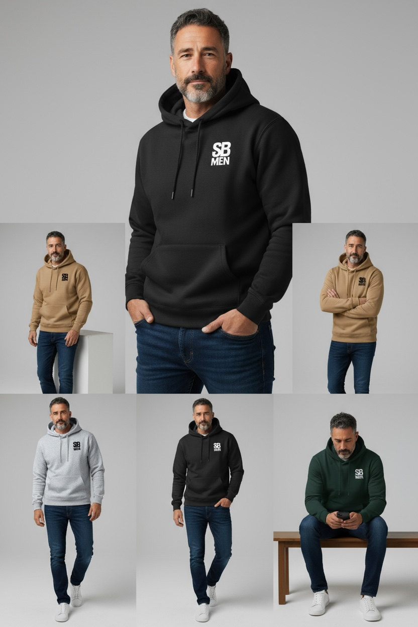 SculptedBae Men Essential Lightweight Hoodie