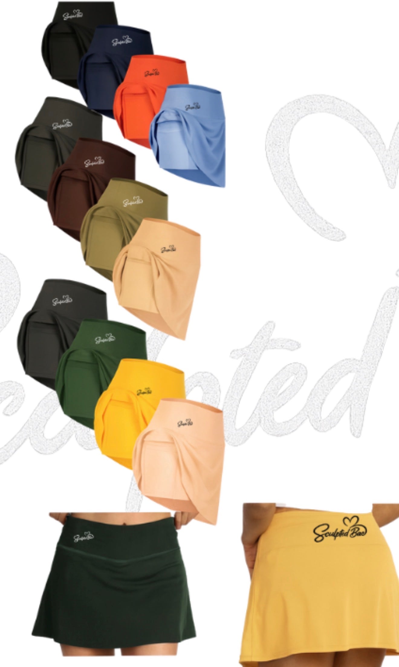 SculptedBae Active Court & Curves Skort