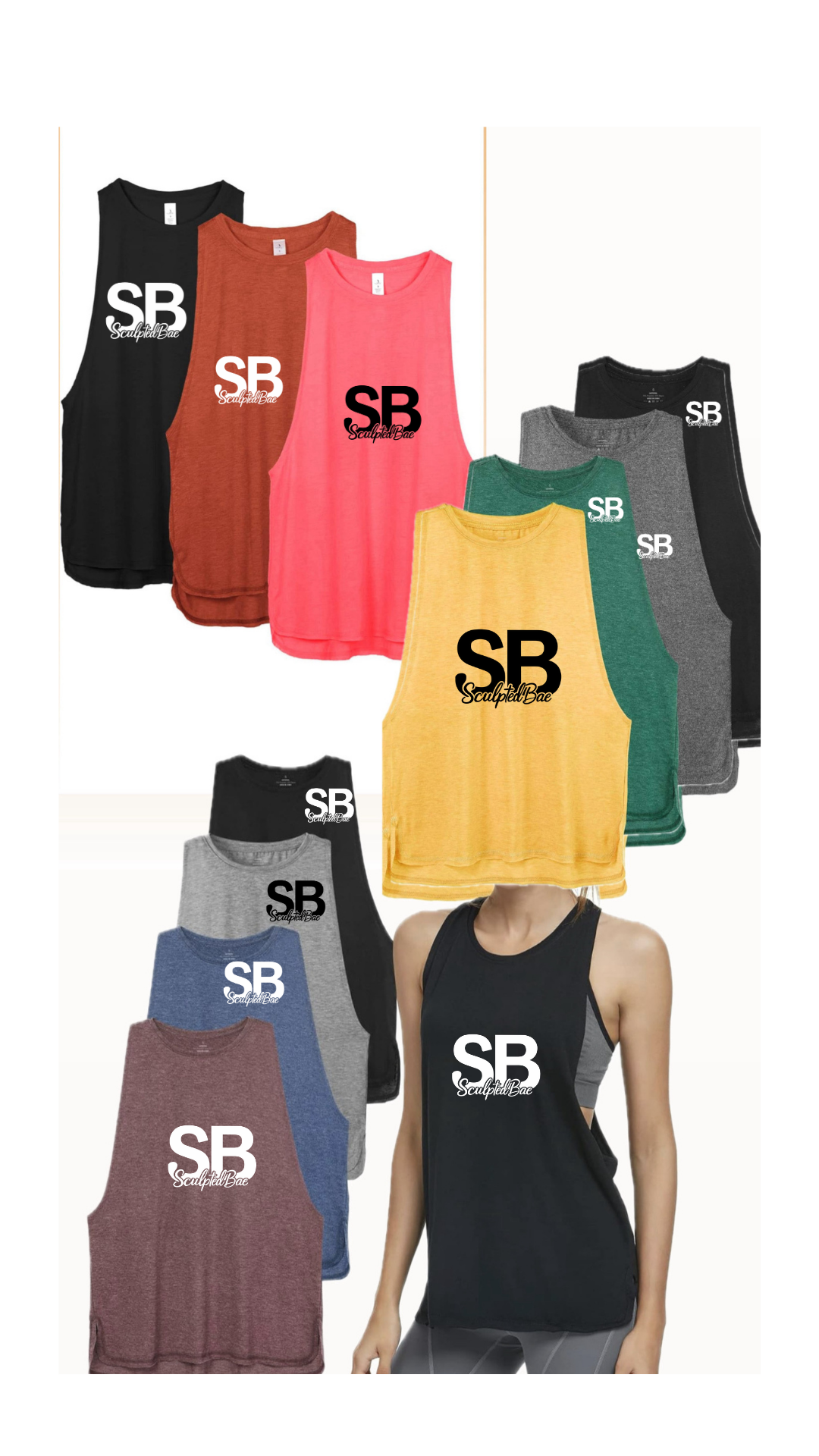 SculptedBae Racerback Muscle Tank,