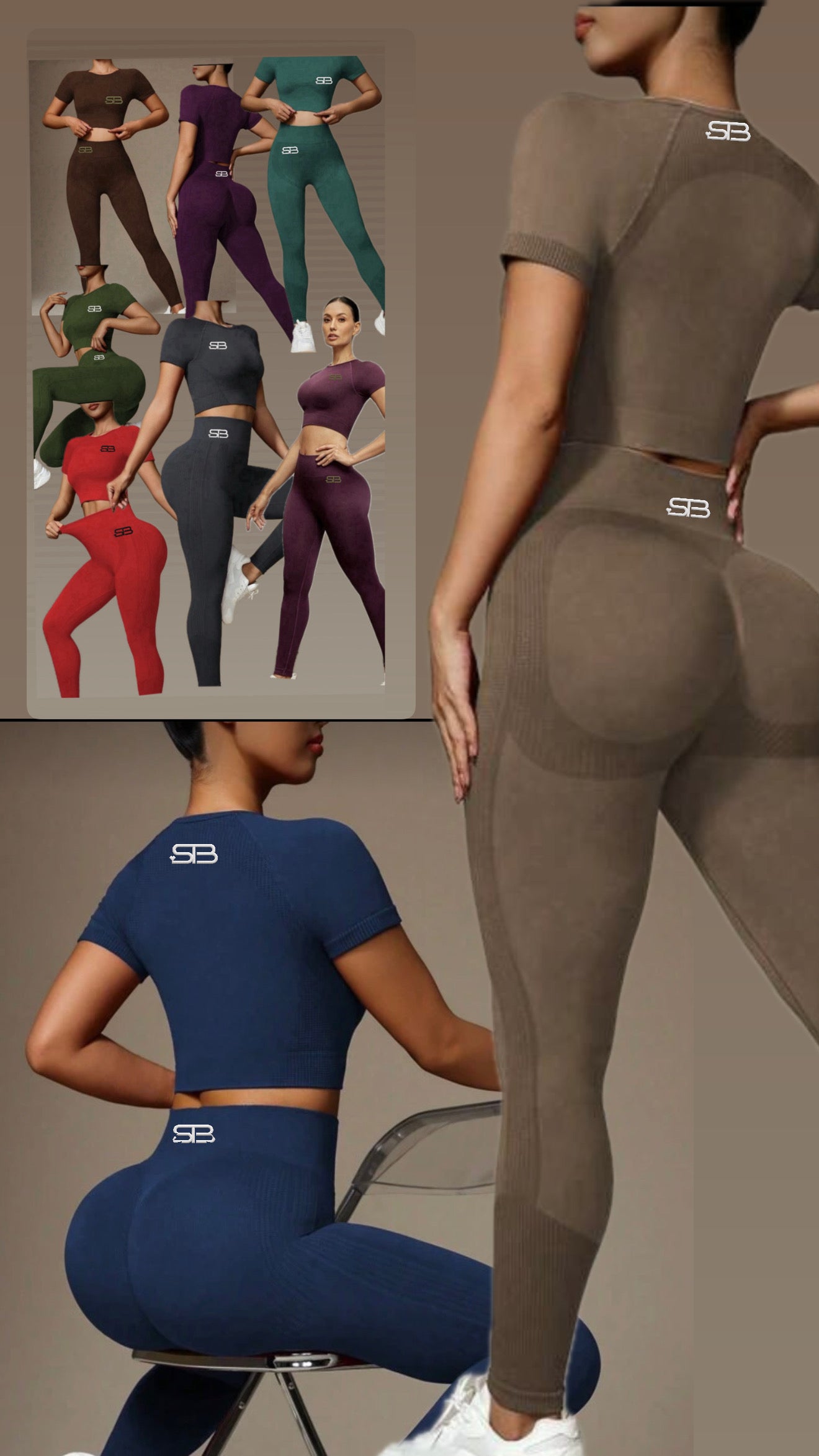 SculptedBae 2 piece Seamless Slay Pant Set
