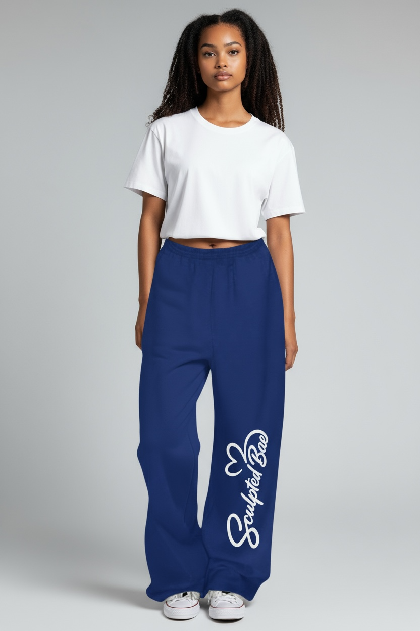 SculptedBae Solid Color Elastic Waist Loose Sweatpants Sizes XS to XL