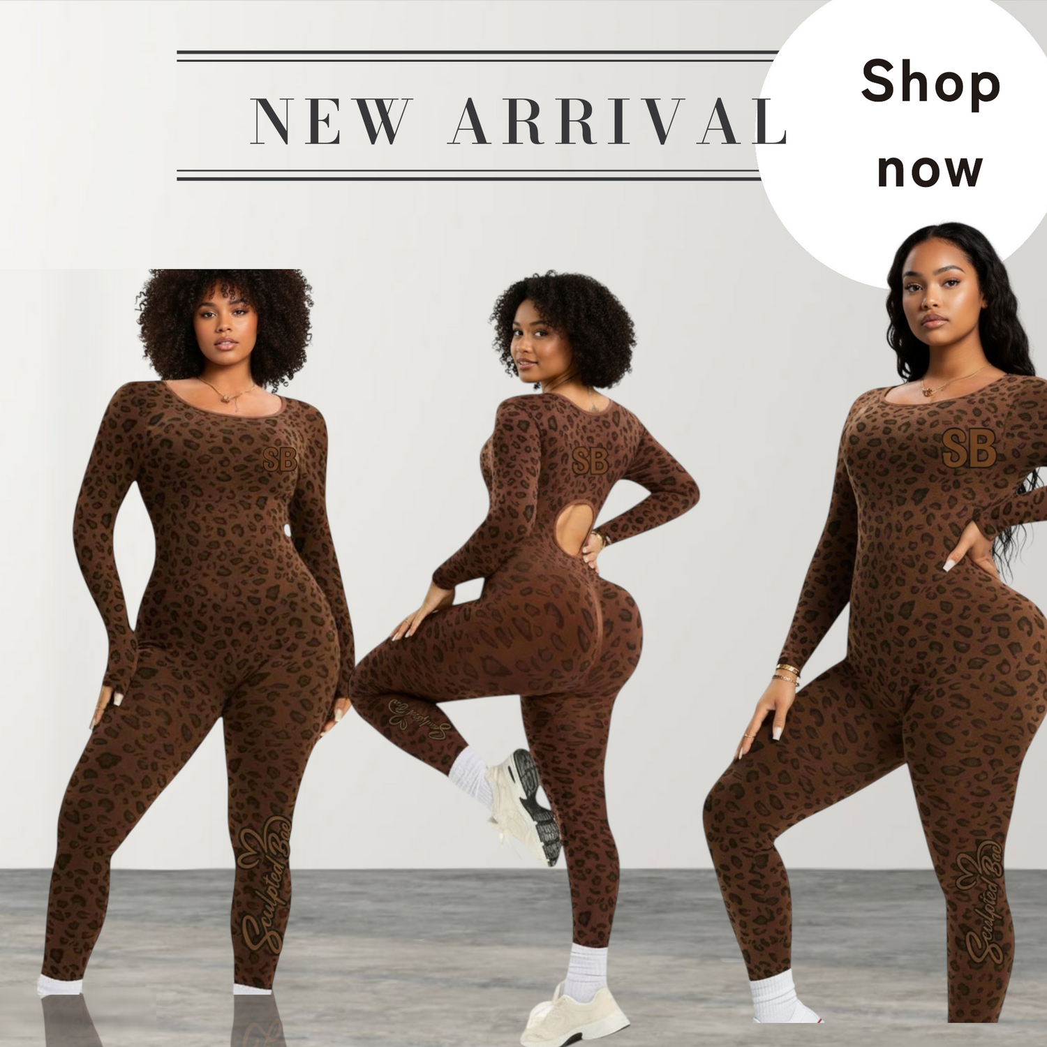 Curve Long sleeve SculptedBae Wild Instinct Flare Unitard
