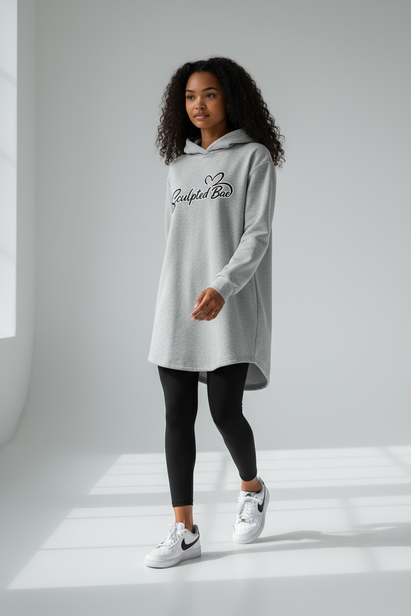 SculptedBae Hooded Long Sweatshirt Sizes XS to XL
