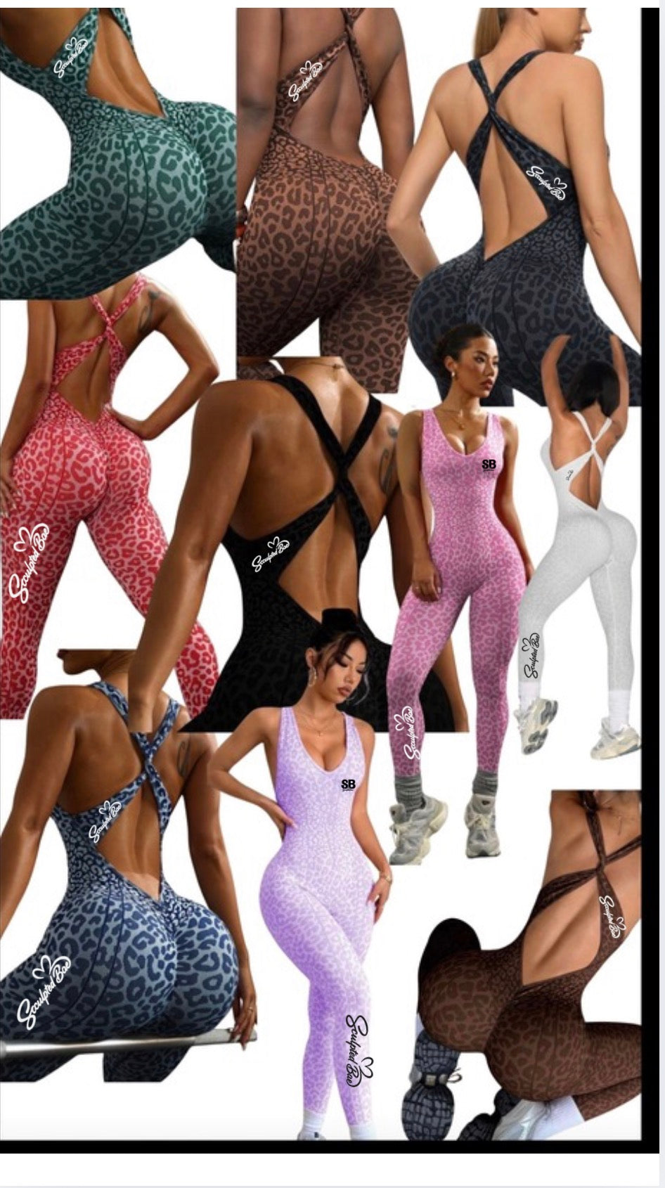SculptedBae Wild Instinct Jumpsuit wide leg or straight
