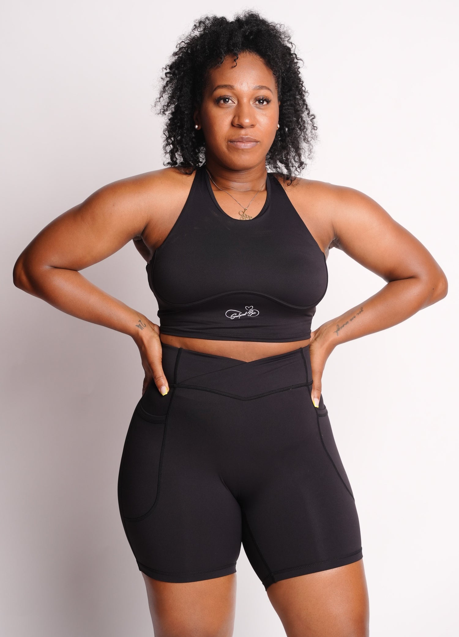 Terrica’s Legacy Bae 2 piece short set cross back